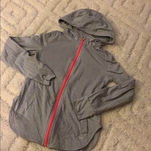 Girls Grey Hoodie with Zipper Size L (14)